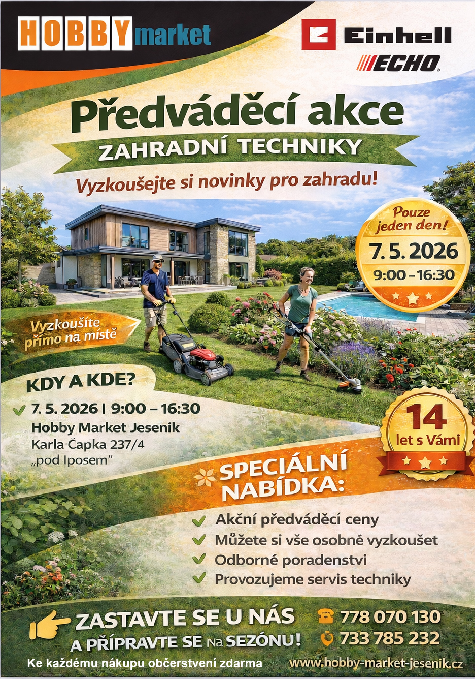 Předváděcí akce Einhell a Echo