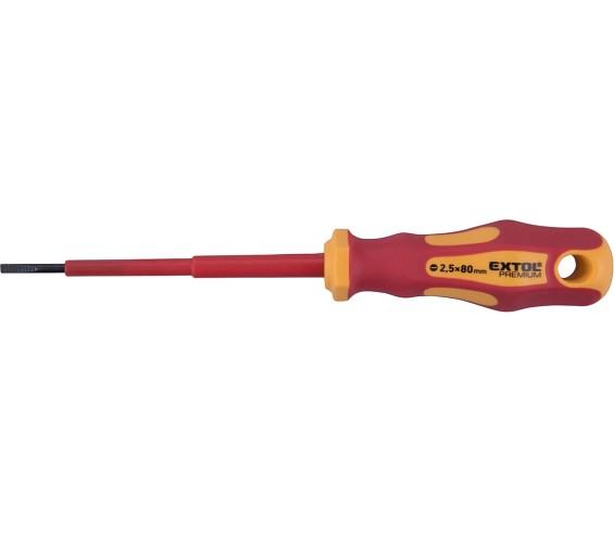 šroubovák elektrikářský, (-)2,5x80mm, VDE, CrV