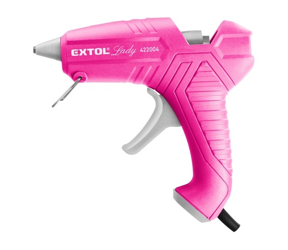 pistole tavná lepící, O11mm, 40W, růžová, EXTOL LADY