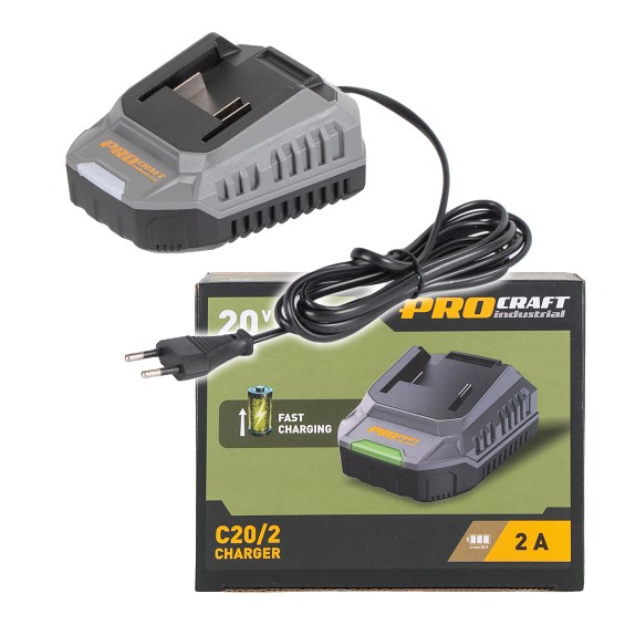 Nabíječka pro 20V Li-ion baterie Procraft Industrial C20/2  C20/2