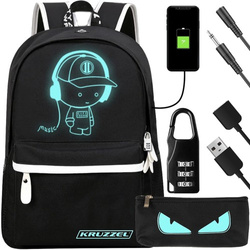 Kruzzle školní batoh s penálem s USB zámek Boys 19L Lifestyle F19374