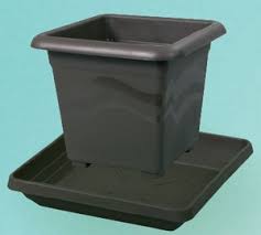 PLASTKON květináč Quattro 40x40 cm - hnědá