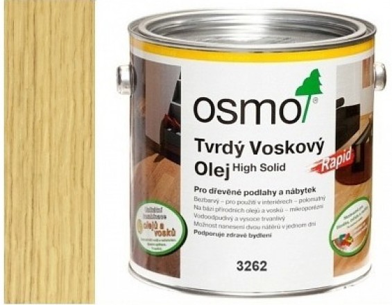 Osmo 3262 Tvrdý voskový olej Rapid 2,5 l Bezbarvý mat