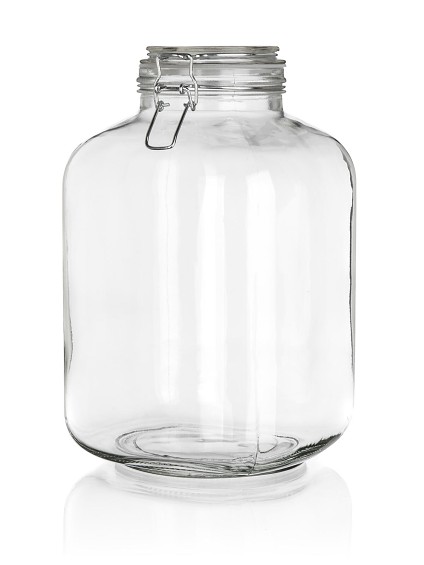 dóza hermetická hranatá 5000ml skl. s patent.uzávěrem EREA