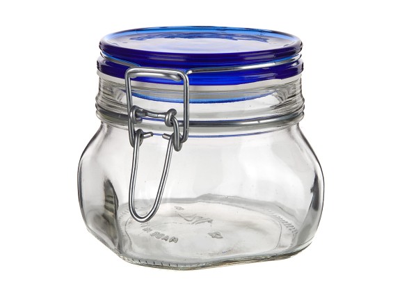 dóza hermetická  500ml skl.s patentním uzávěrem FIDO Blue
